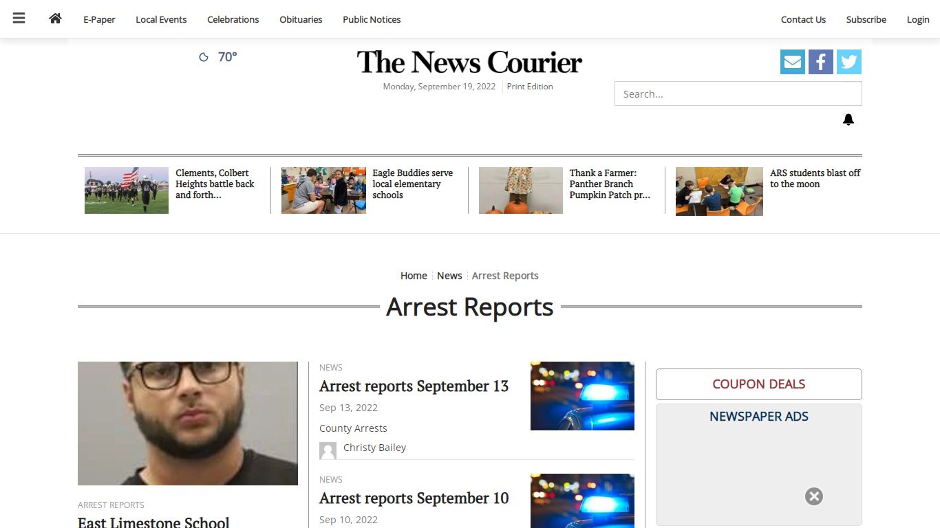 Arrest Reports | enewscourier.com